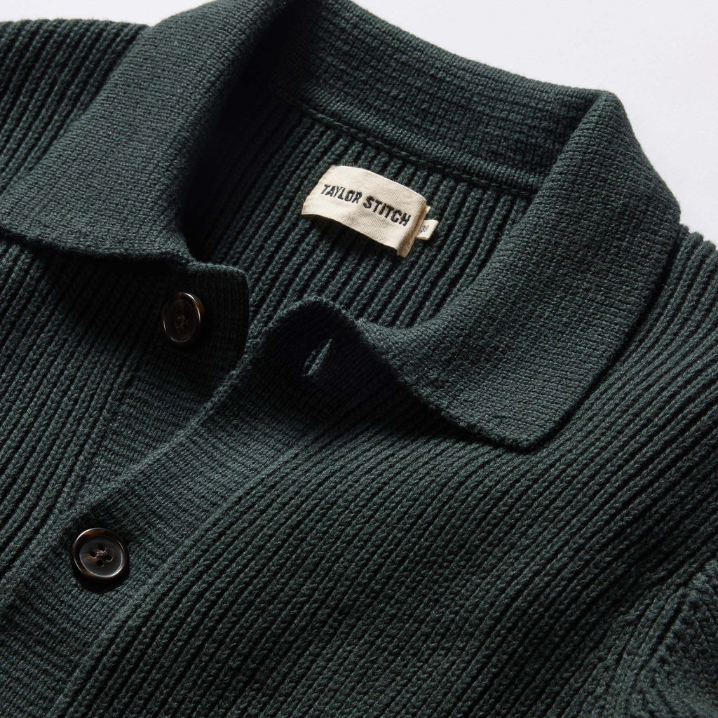 Men's The Harbor Sweater Jacket in Black Pine Heather