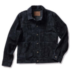 Men's The Ryder Jacket in Dark Navy Suede