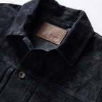 Men's The Ryder Jacket in Dark Navy Suede