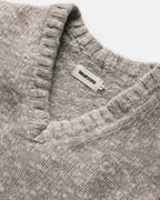 Men's The Match V-Neck Sweater in Sable Merino Slub