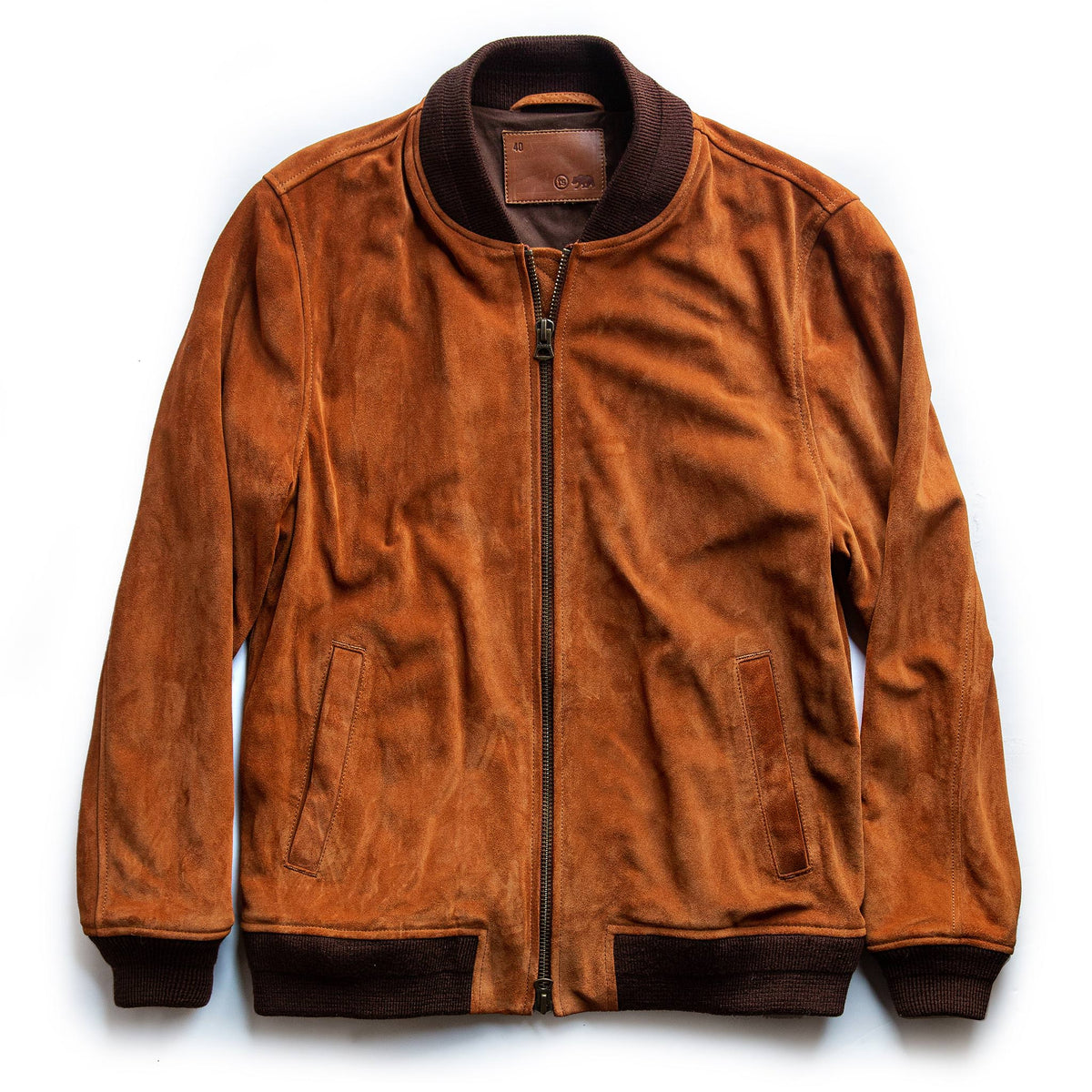 Men's The Bomber Jacket in Whiskey Suede