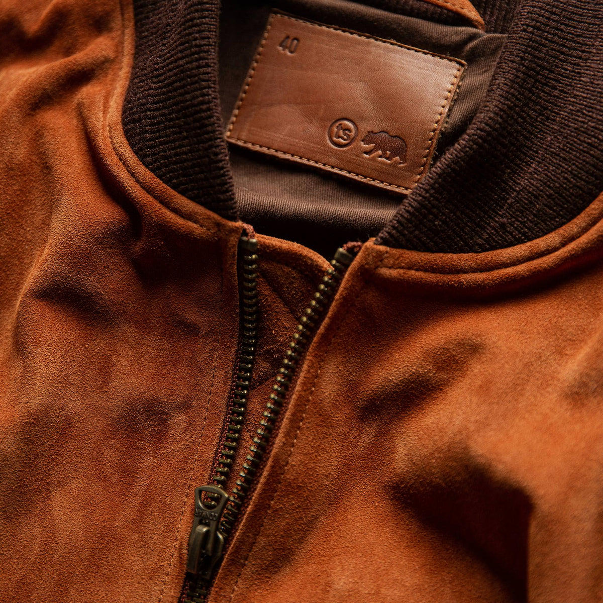 Men's The Bomber Jacket in Whiskey Suede