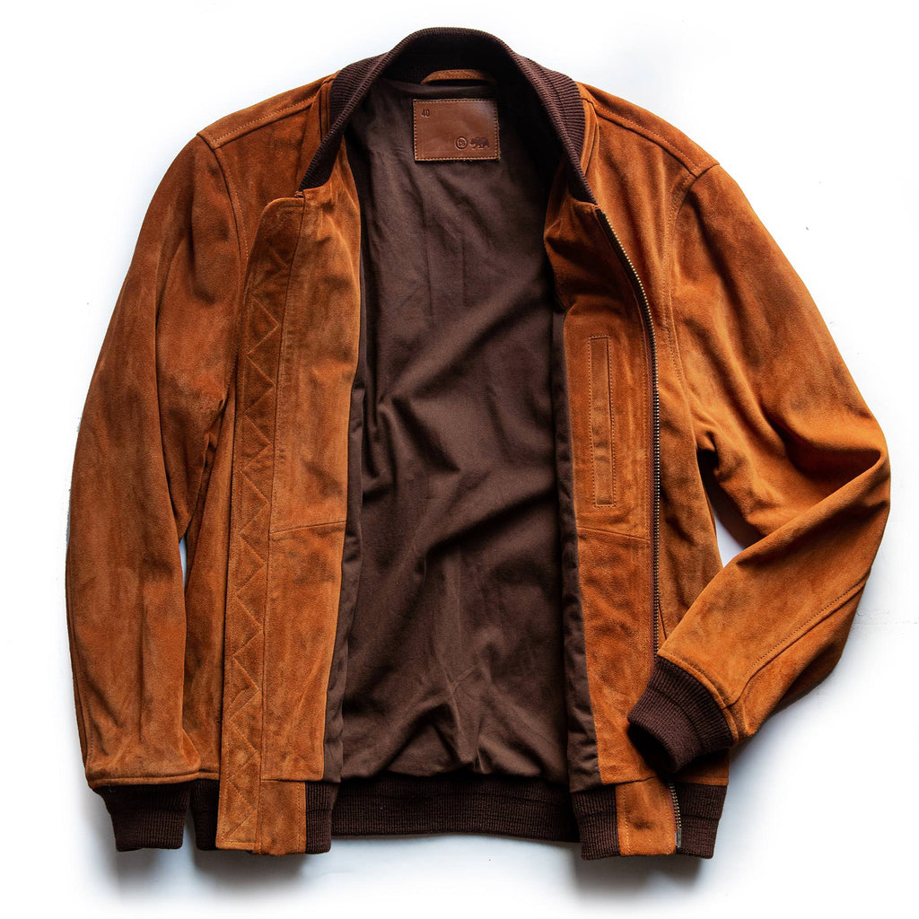 Men's The Bomber Jacket in Whiskey Suede