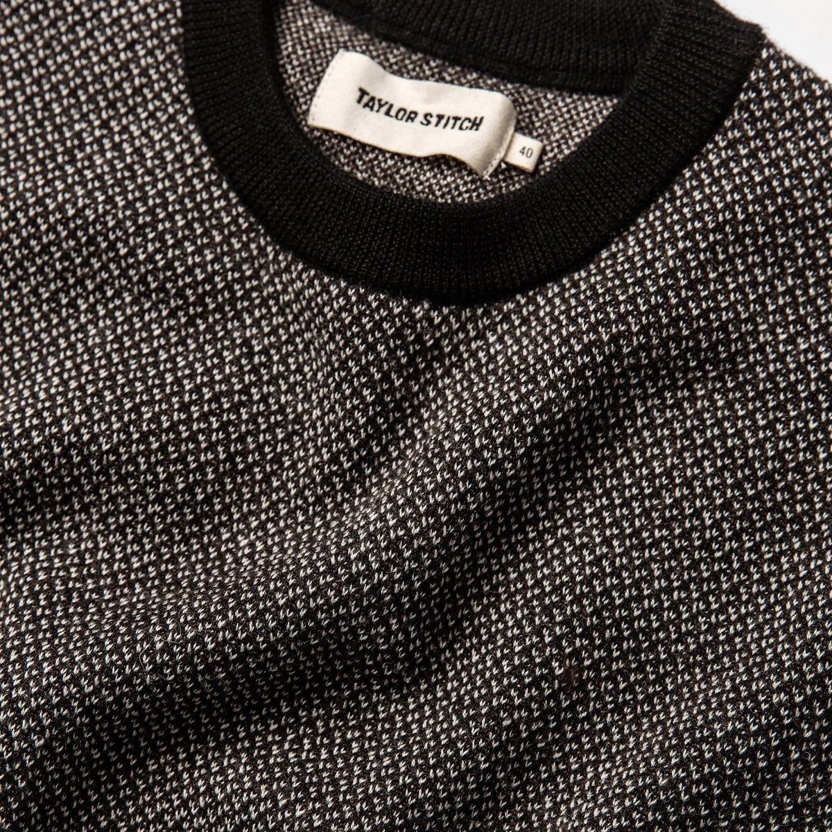 Men's The Everett Sweater in Black Birdseye