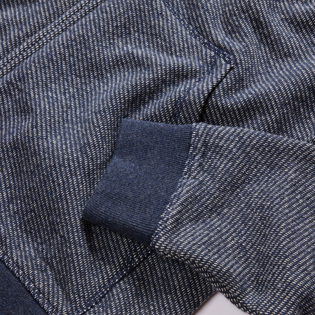 Men's The Apres Zip Hoodie in Heather Navy Terry — Sweater