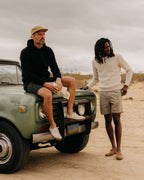 Men's The Sunset Hoodie in Black Indigo Terry — Sweater