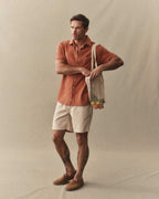 Men's The Short Sleeve California in Heather Driftwood Double Knit — Shirt