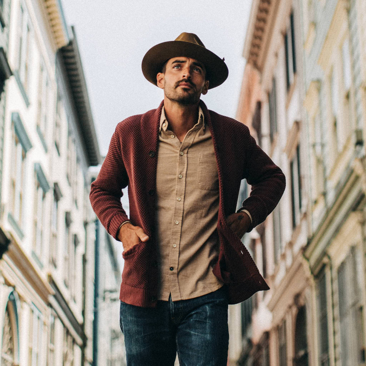 Men's The Crawford Sweater in Burgundy