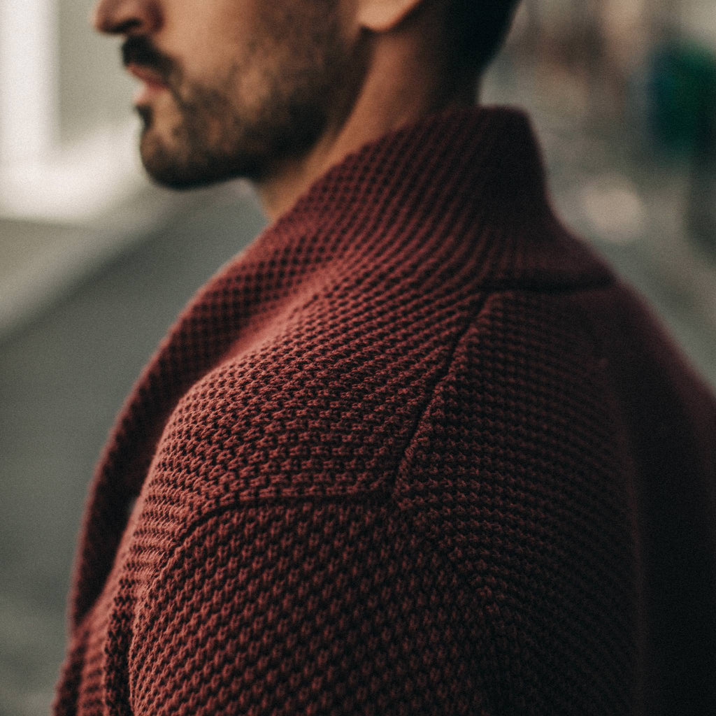 Men's The Crawford Sweater in Burgundy