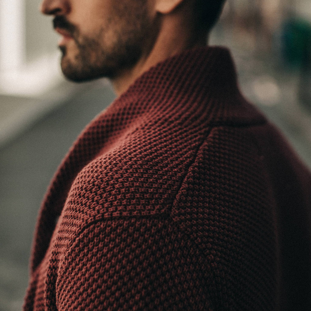 Men's The Crawford Sweater in Burgundy