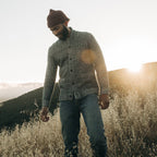 Men's The Crawford Sweater in Marled Navy