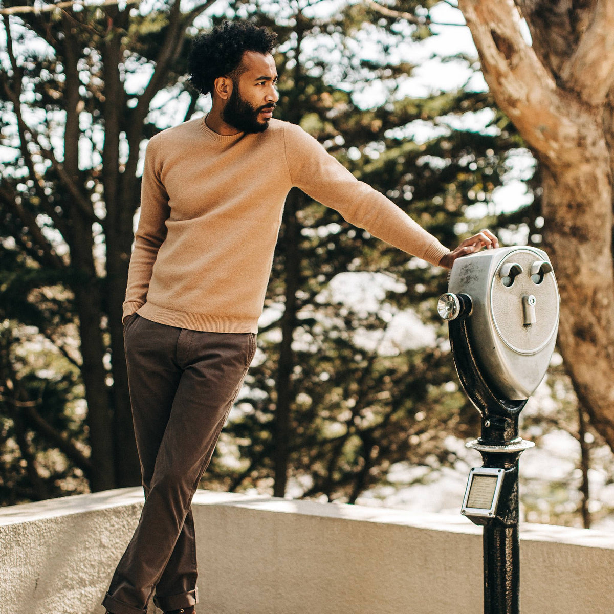 Men's The Double Knit Sweater in British Khaki
