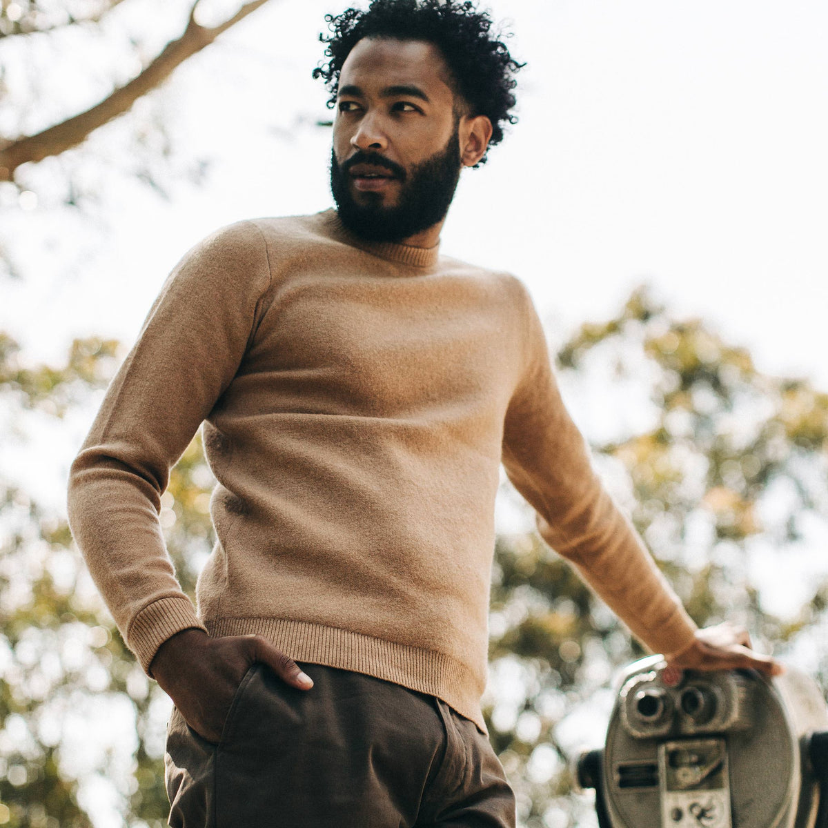 Men's The Double Knit Sweater in British Khaki
