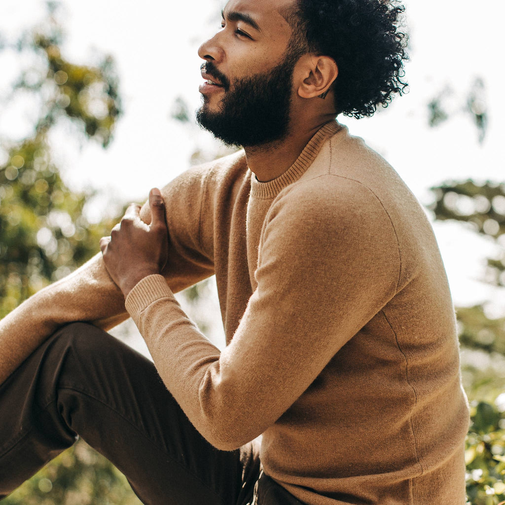 Men's The Double Knit Sweater in British Khaki
