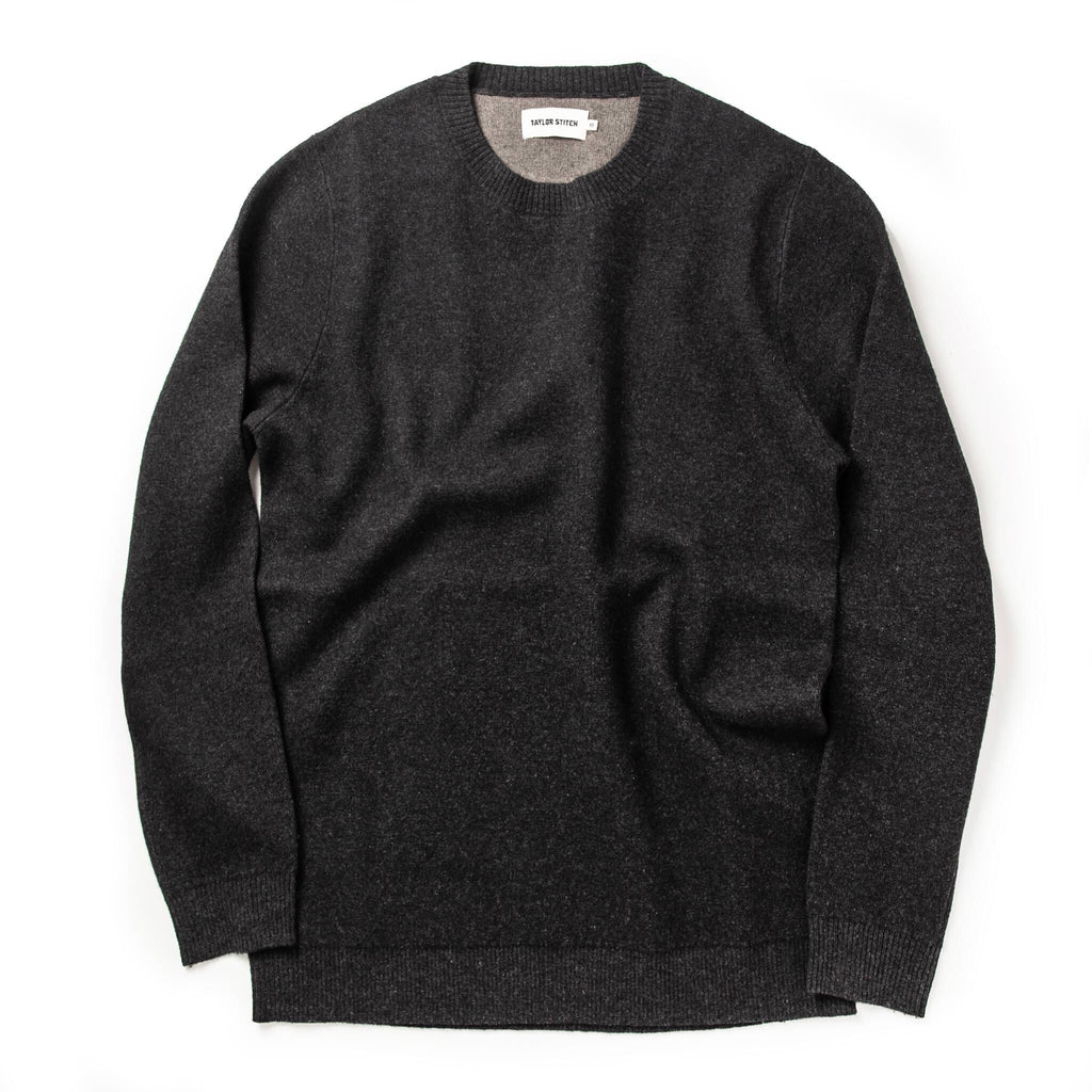 Men's The Double Knit Sweater in Charcoal
