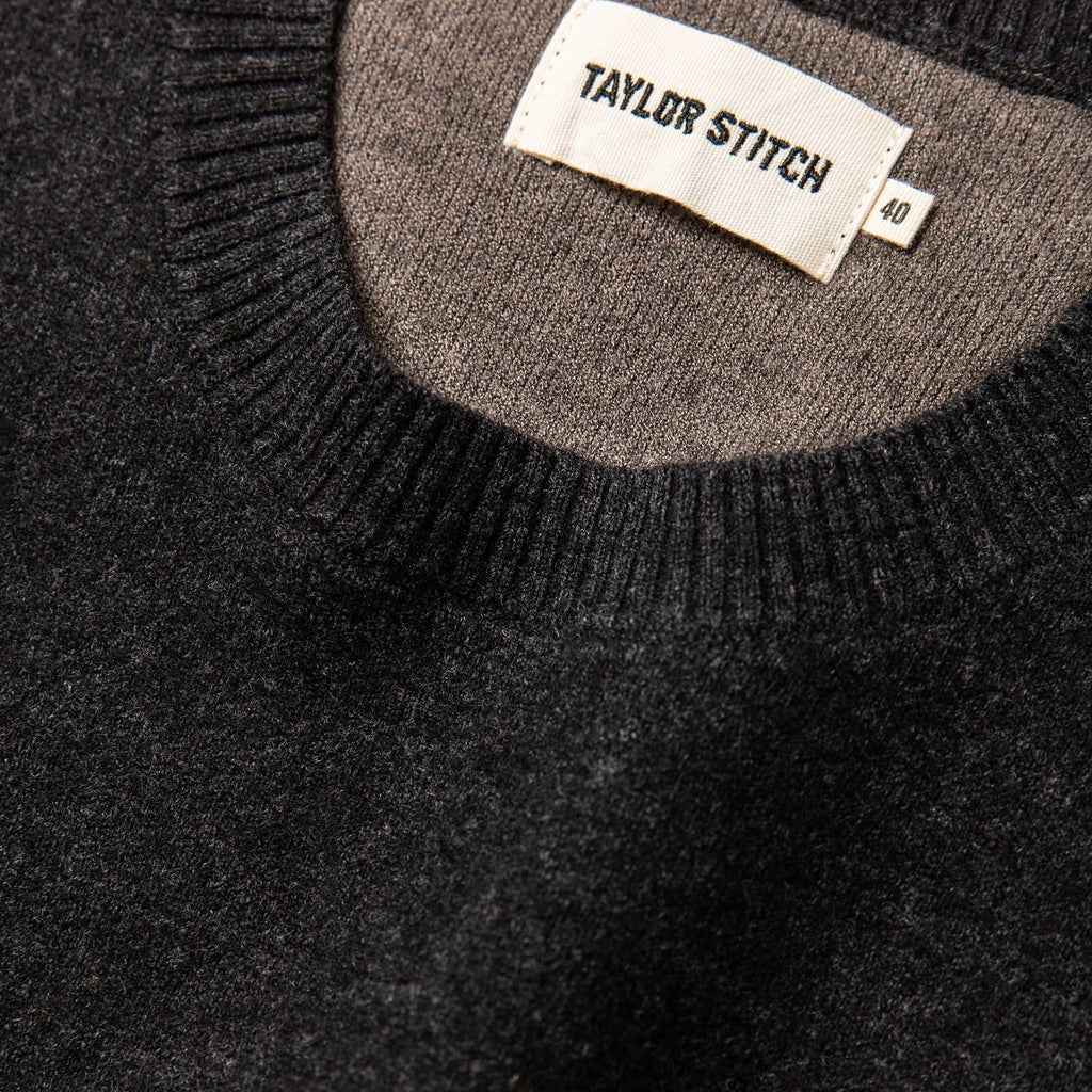Men's The Double Knit Sweater in Charcoal
