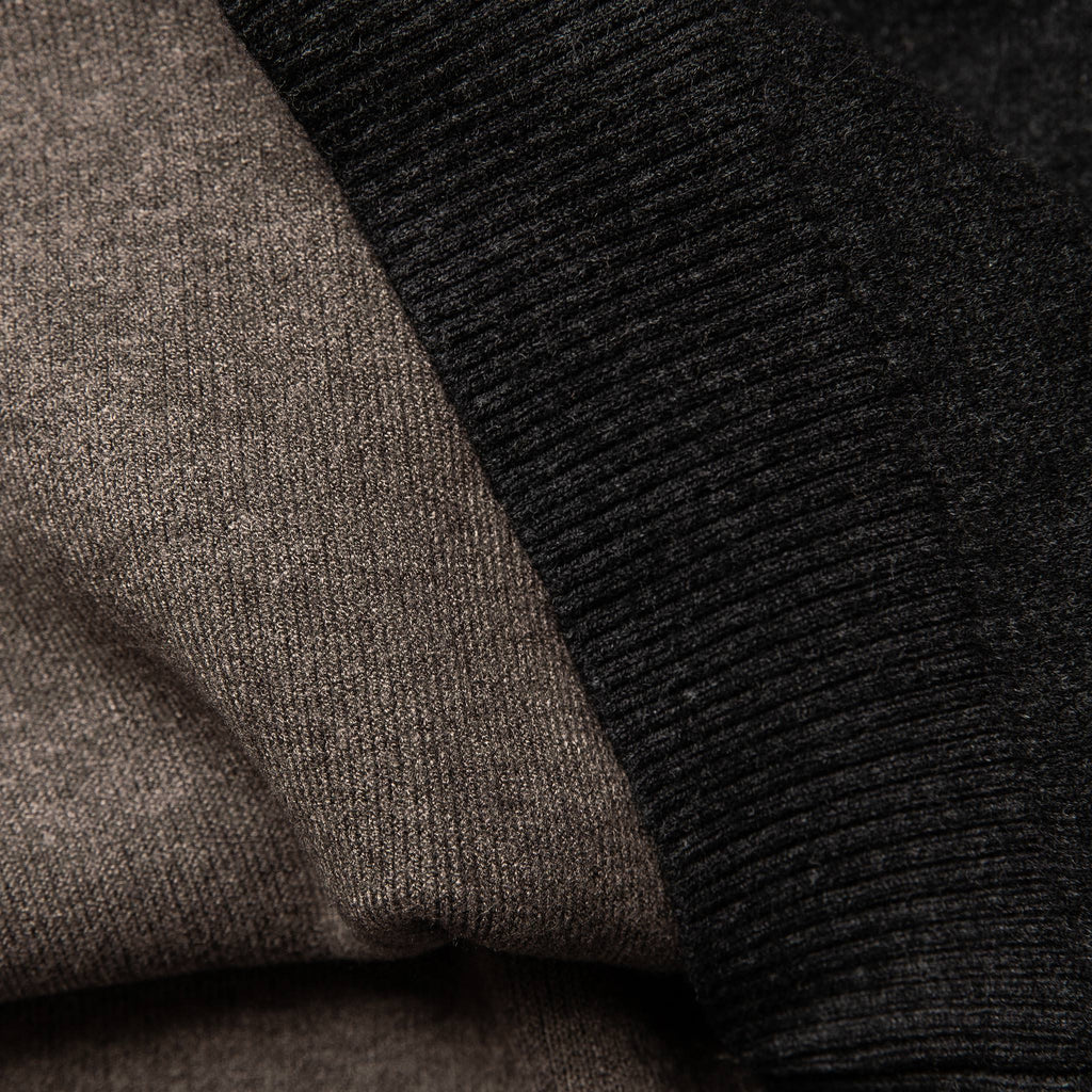 Men's The Double Knit Sweater in Charcoal