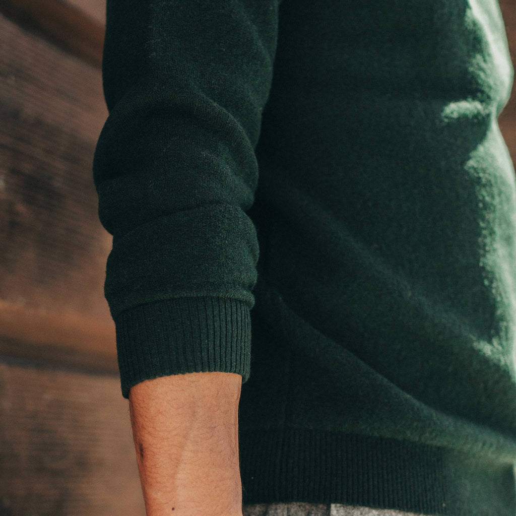 Men's The Double Knit Sweater in Forest