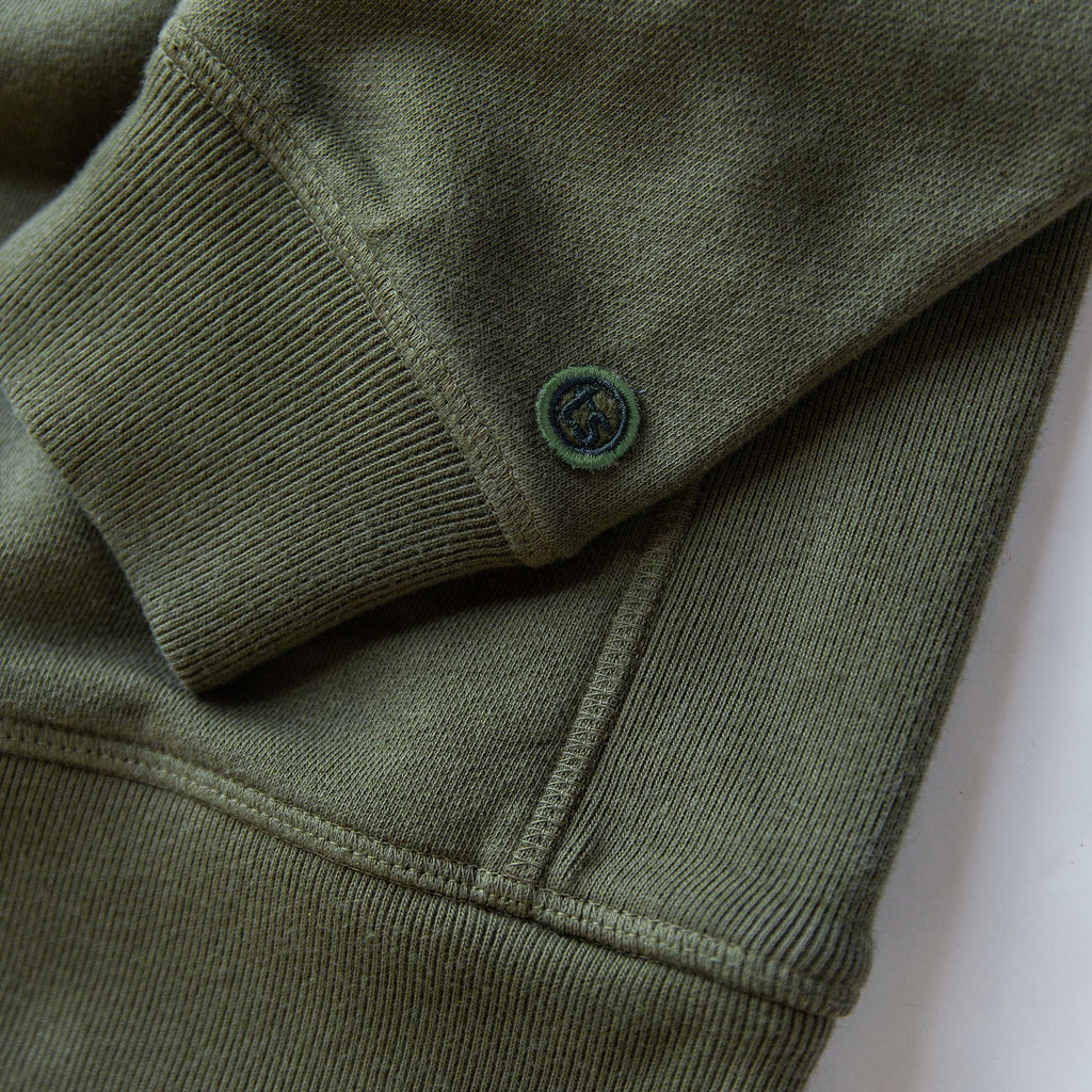 Men's The Fillmore Crewneck in Dark Olive Terry — Sweater