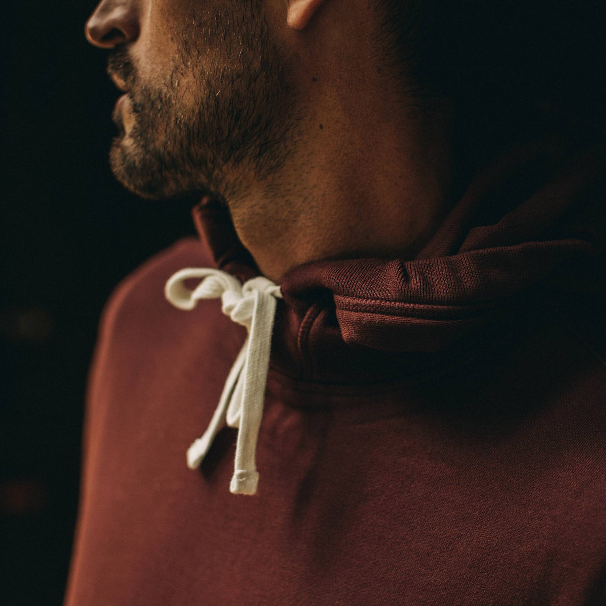 Men's The Fillmore Hoodie in Burgundy Terry — Sweater