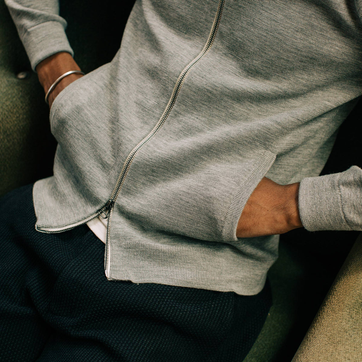 Men's The Portola Hoodie in Aluminum — Sweater
