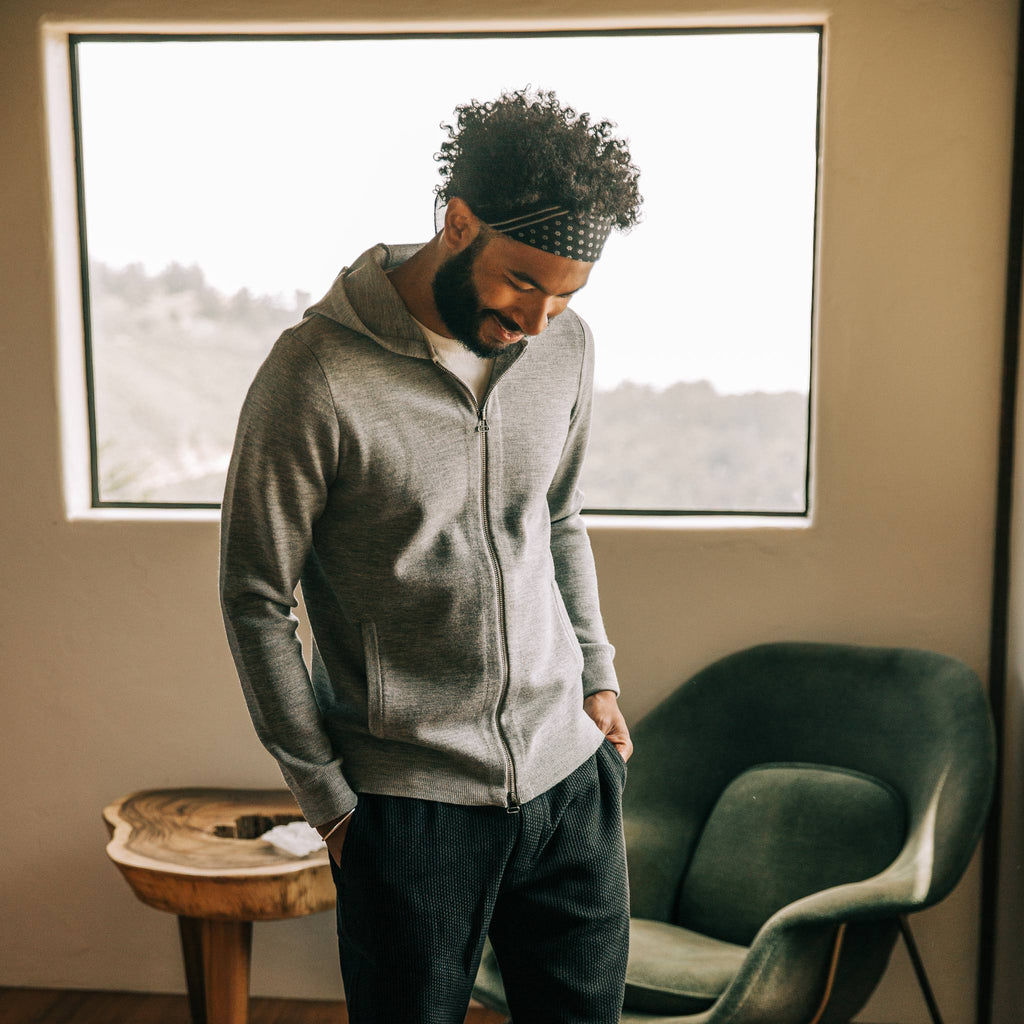 Men's The Portola Hoodie in Aluminum — Sweater