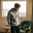 Men's The Portola Hoodie in Aluminum — Sweater