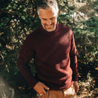 Men's The Wharf Sweater in Burgundy