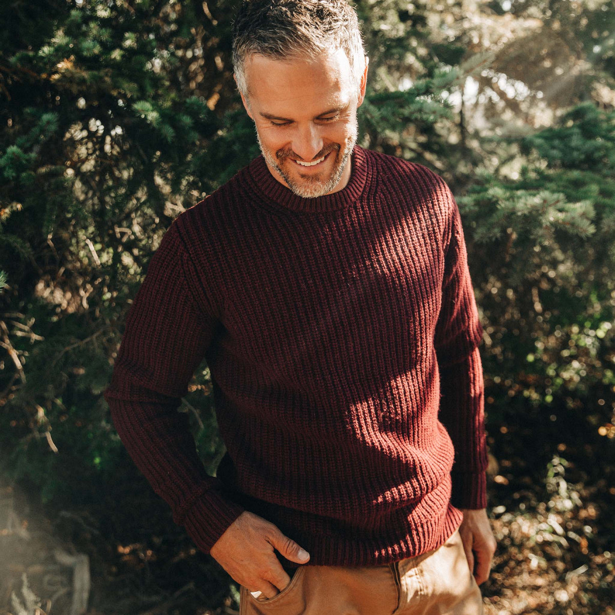 Men's The Wharf Sweater in Burgundy