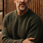Men's The Wharf Sweater in Dark Olive