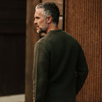 Men's The Wharf Sweater in Dark Olive