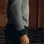Men's The Everett Sweater in Navy Birdseye