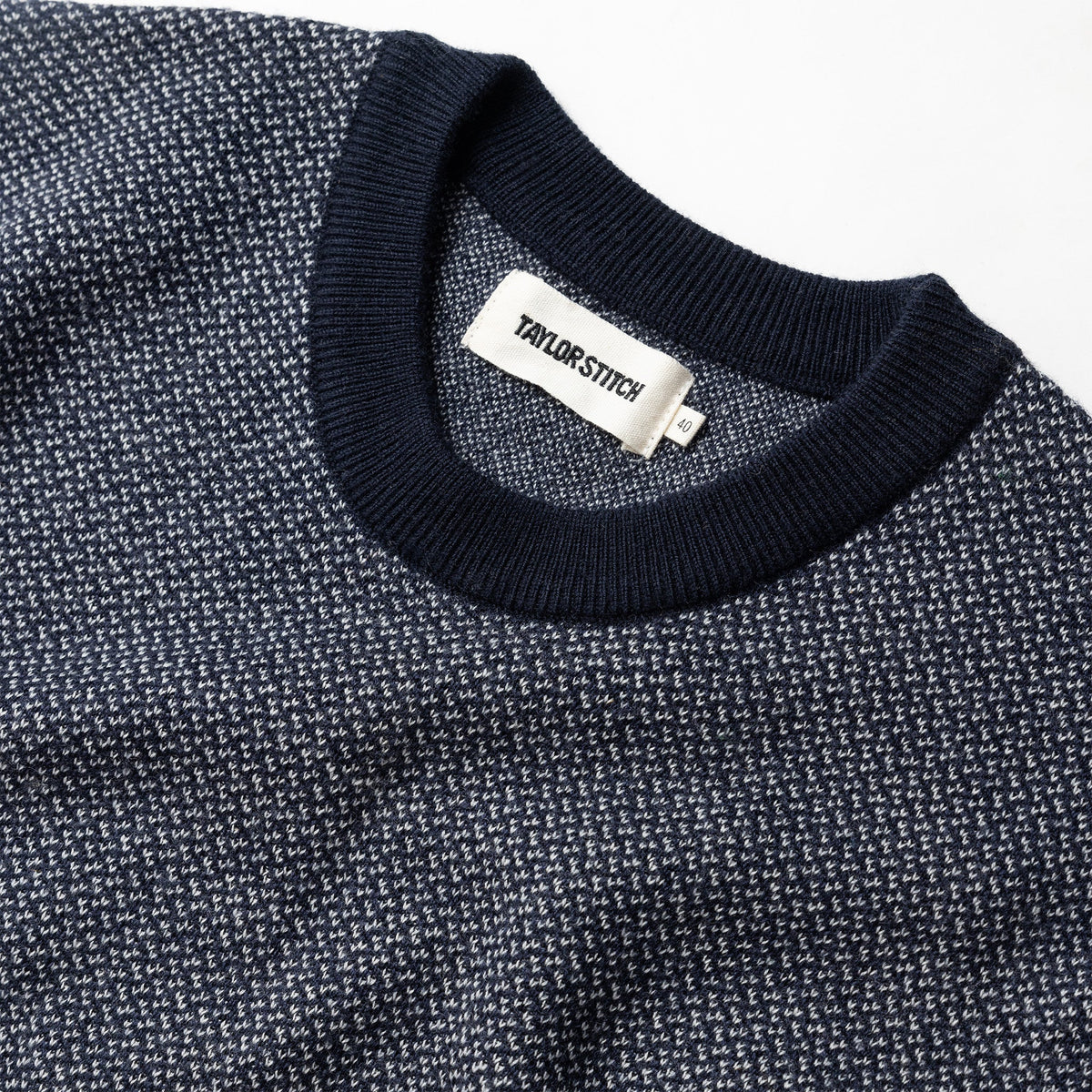 Men's The Everett Sweater in Navy Birdseye