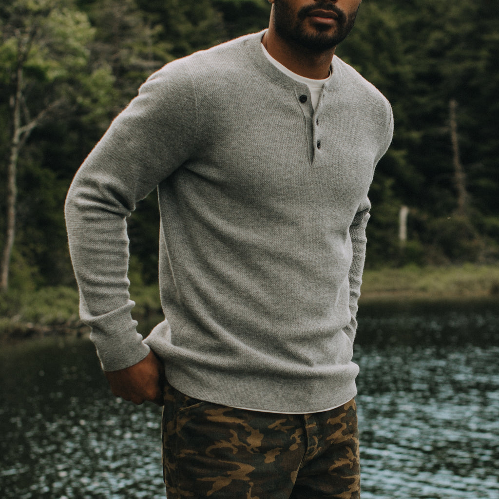 Men's The Hudson Sweater in Heather Grey