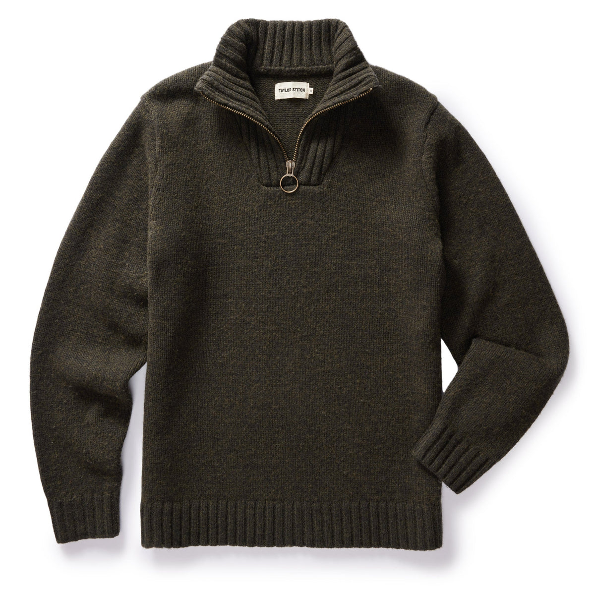 Men's The Quarter Zip Tanker Sweater in Loden