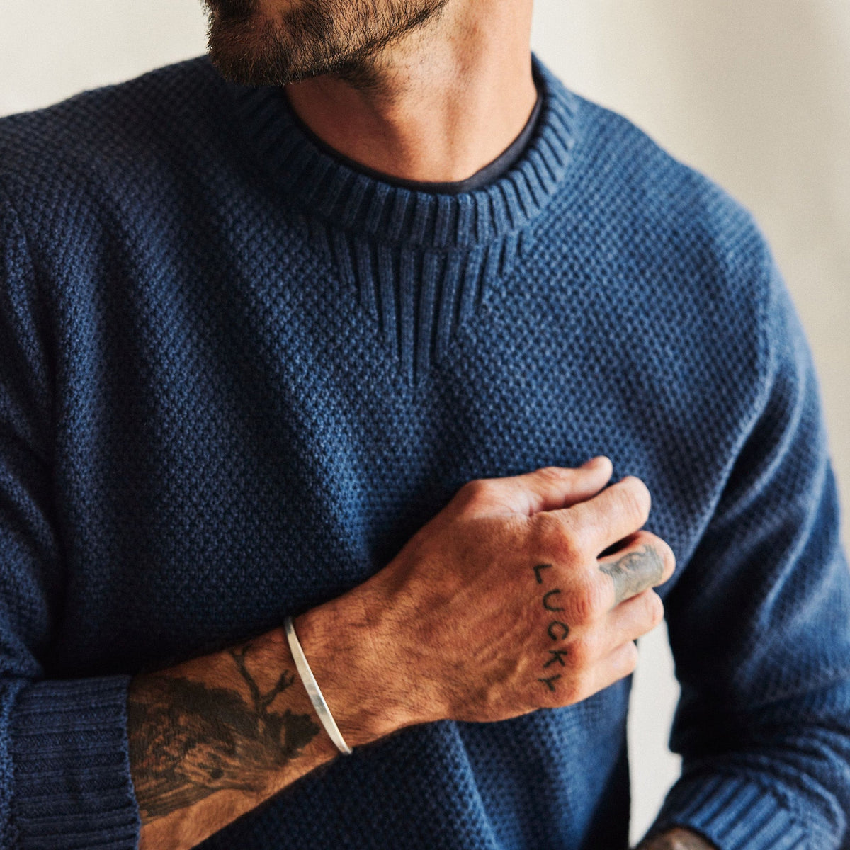 Men's The Russell Sweater in Heather Blue