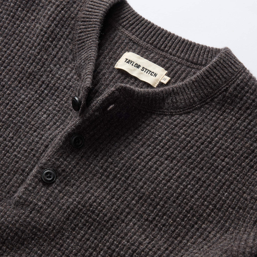 Men's The Sidecountry Sweater in Heather Coffee Merino Waffle