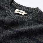Men's The Lodge Sweater in Charcoal Stripe