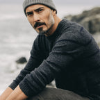 Men's The Lodge Sweater in Charcoal Stripe