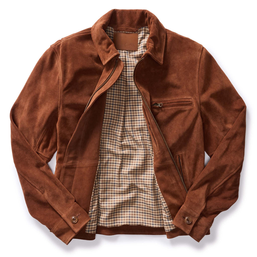 Men's The Wyatt Jacket in Chocolate Suede