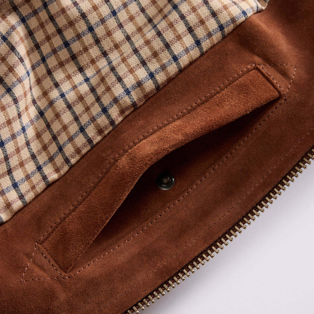 Men's The Wyatt Jacket in Chocolate Suede
