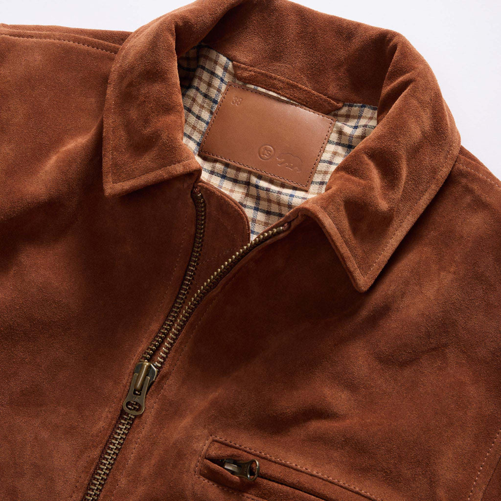 Men's The Wyatt Jacket in Chocolate Suede