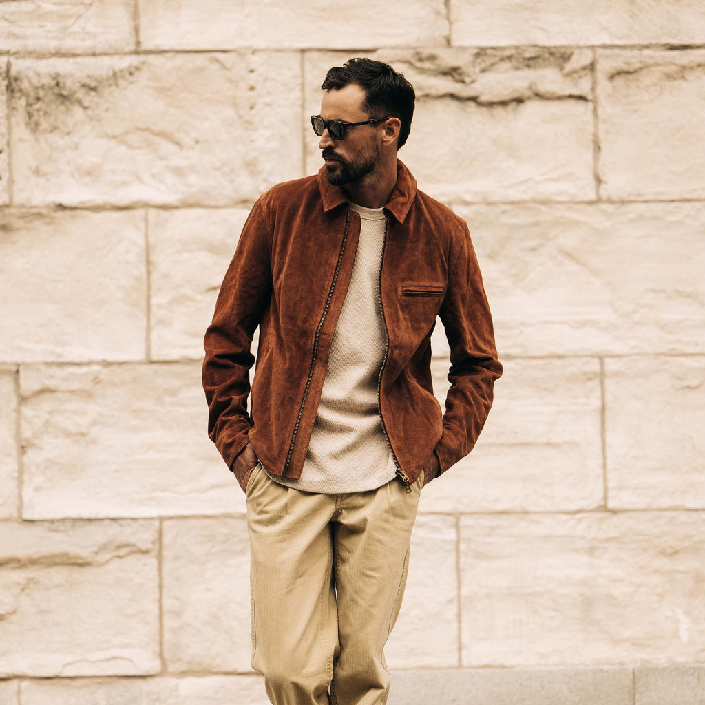 Men's The Wyatt Jacket in Chocolate Suede