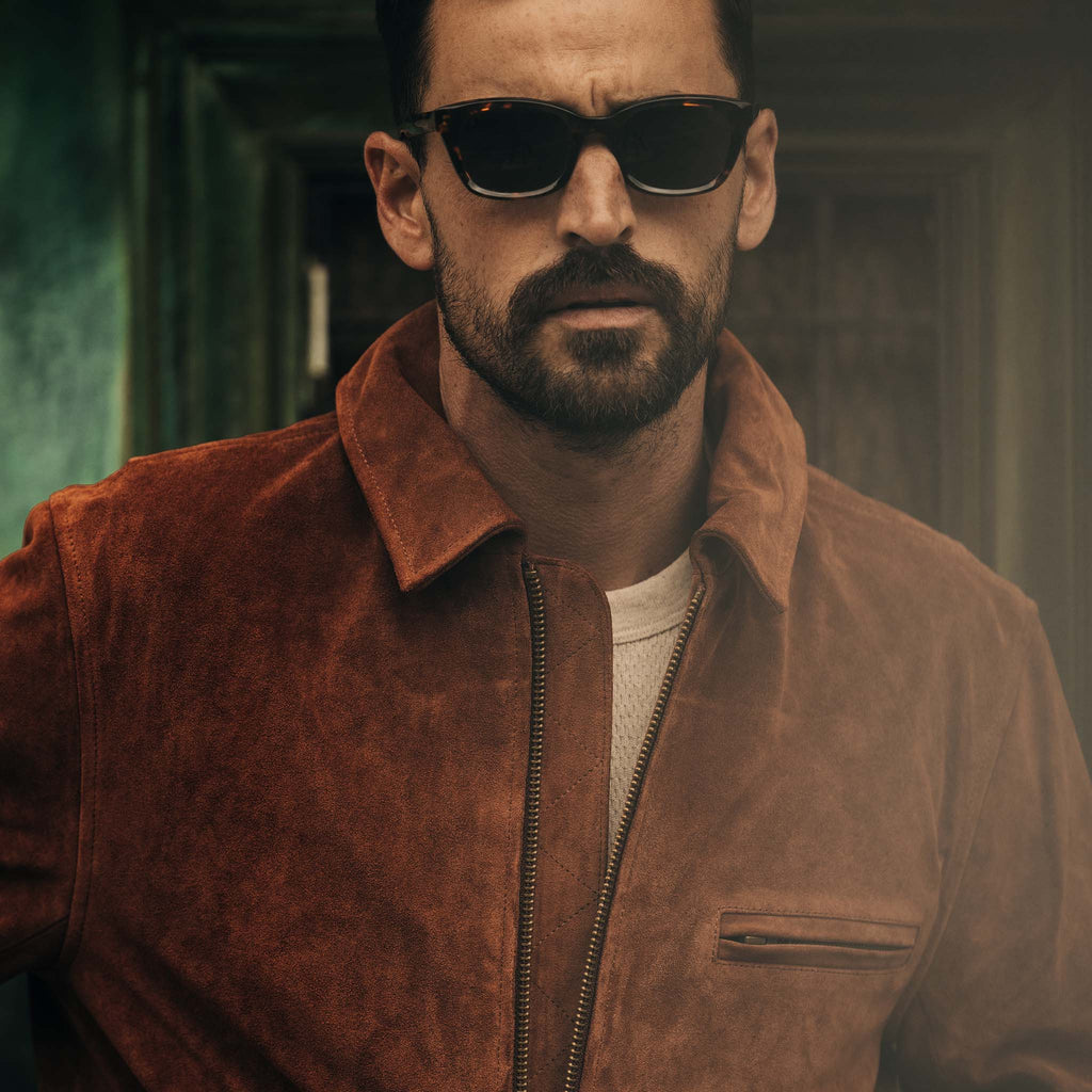 Men's The Wyatt Jacket in Chocolate Suede