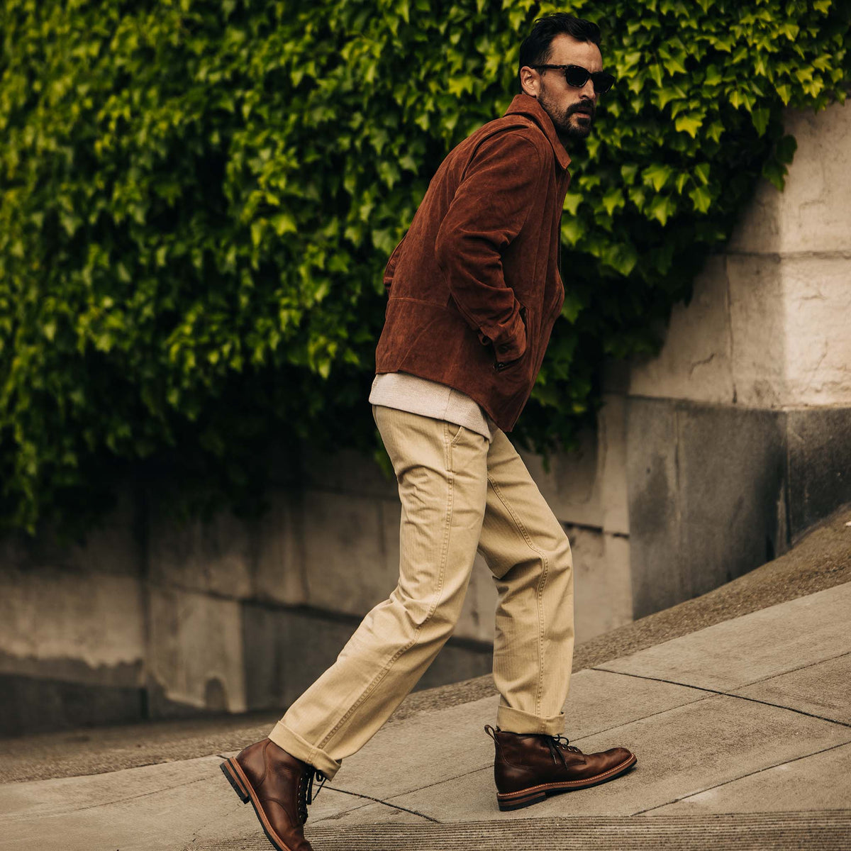 Men's The Wyatt Jacket in Chocolate Suede