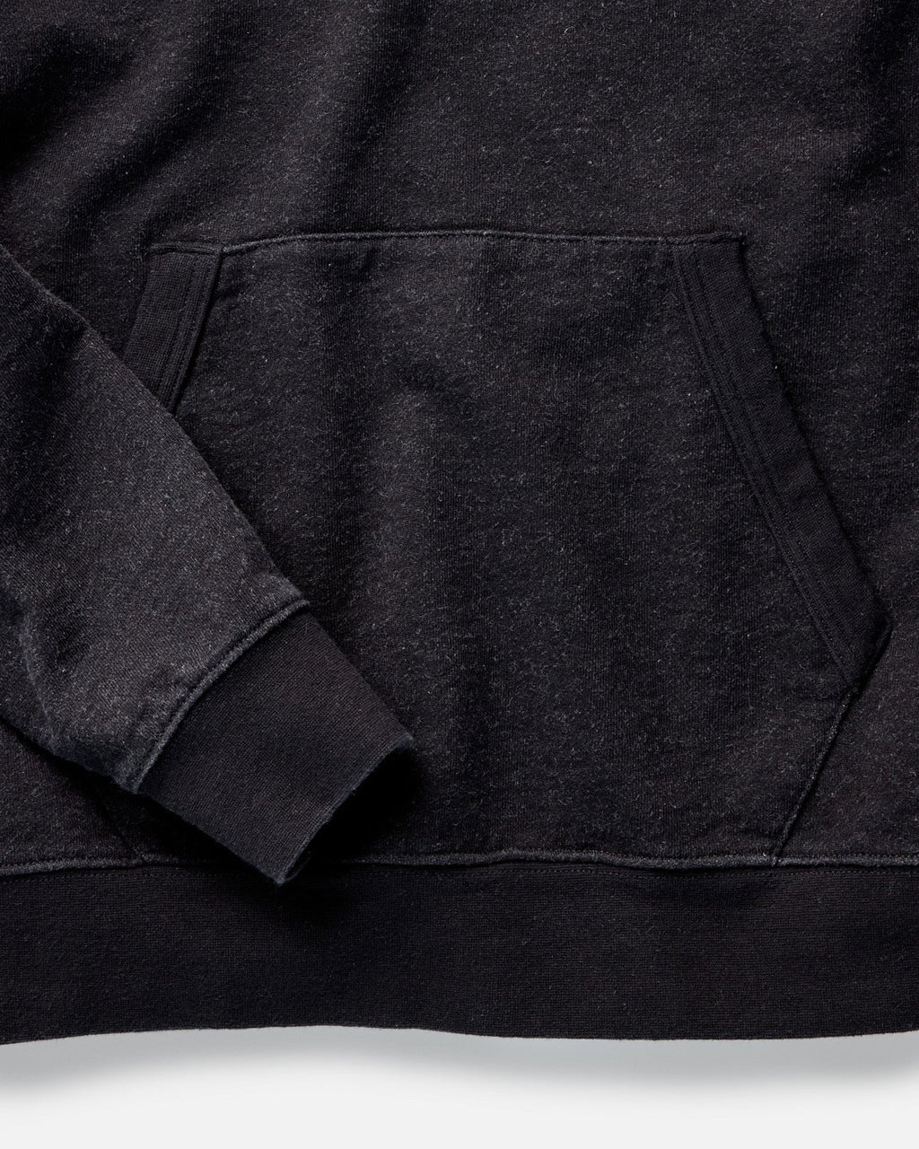 Men's The Sunset Hoodie in Black Indigo Terry — Sweater