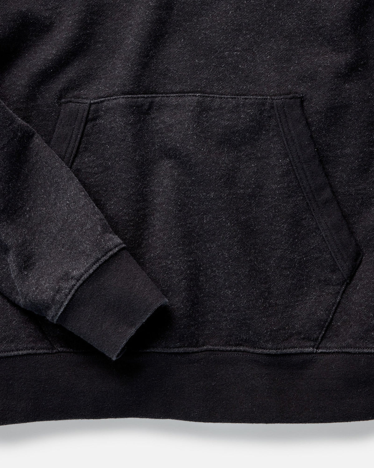 Men's The Sunset Hoodie in Black Indigo Terry — Sweater