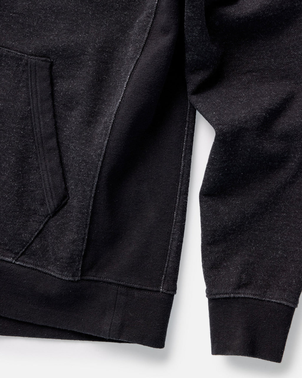 Men's The Sunset Hoodie in Black Indigo Terry — Sweater