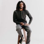 Men's The Sidecountry Sweater in Heather Coal Merino Waffle