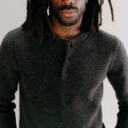 Men's The Sidecountry Sweater in Heather Coal Merino Waffle
